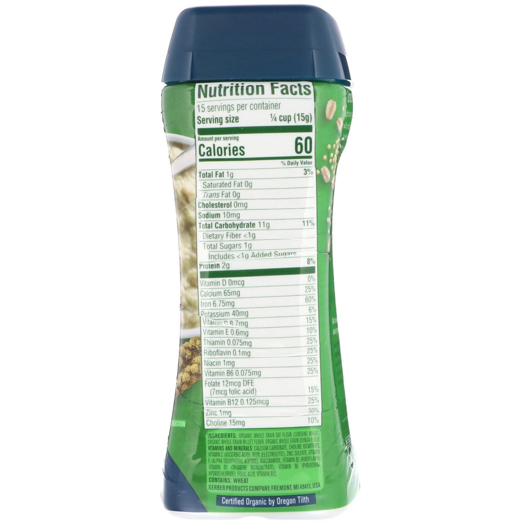 Gerber,  Oatmeal Cereal, Millet Quinoa, 8 oz (227 g)