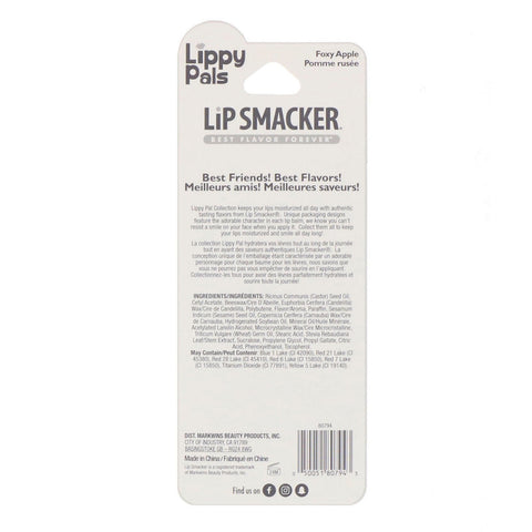 Lip Smacker, Lippy Pals Lip Balm, Fox, Foxy Apple, 0.14 oz (4 g)