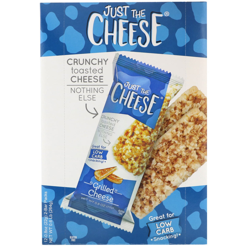 Just The Cheese, grillede ostebarer, 12 barer, 0,8 oz (22 g)