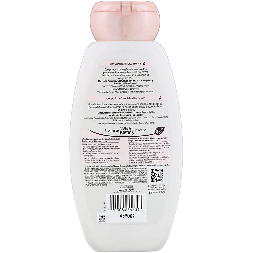 Garnier, Whole Blends, Oat Delicacy Gentle Shampoo, 12.5 fl oz (370 ml)