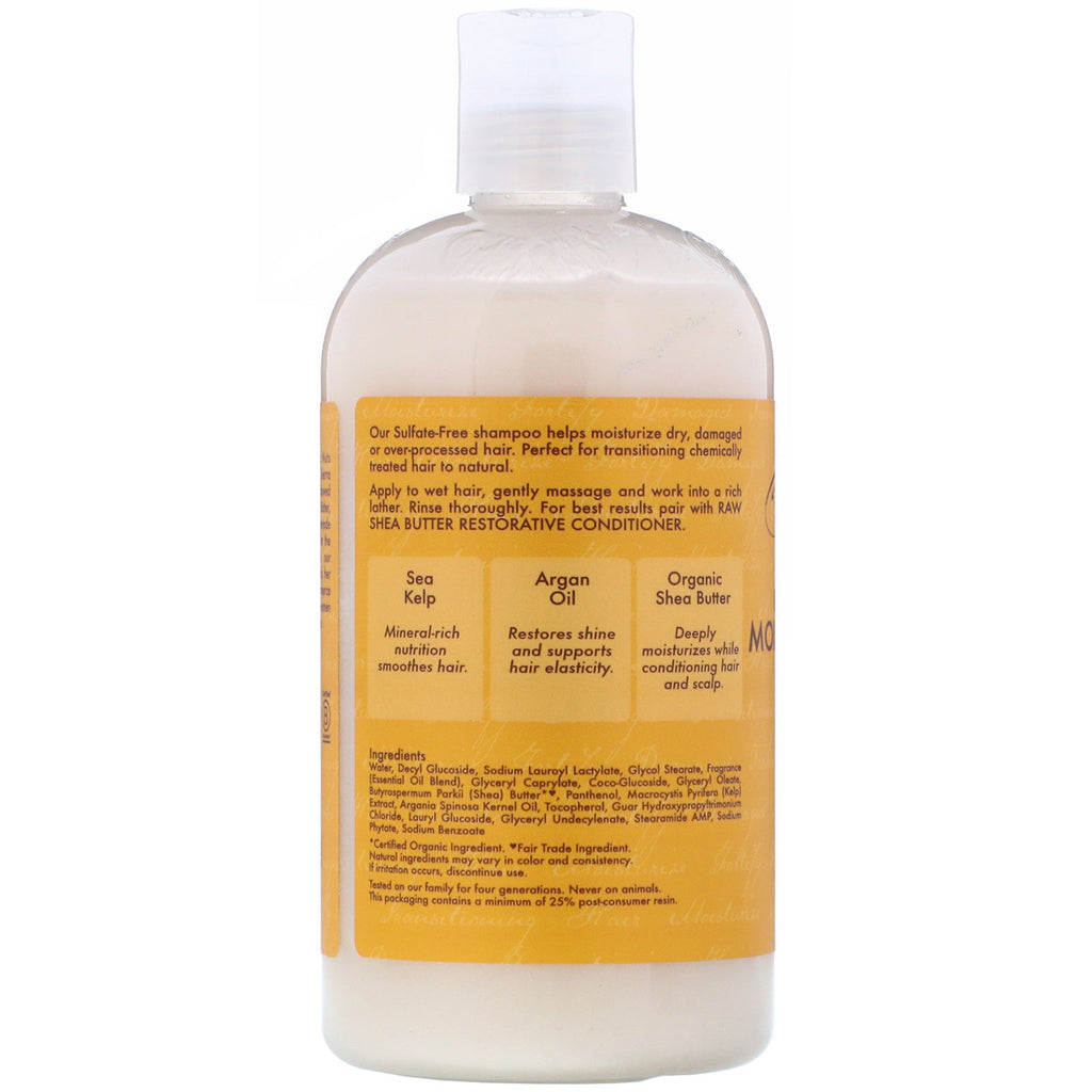SheaMoisture, Champú para retener la humedad, manteca de karité cruda, 13 fl oz (384 ml)