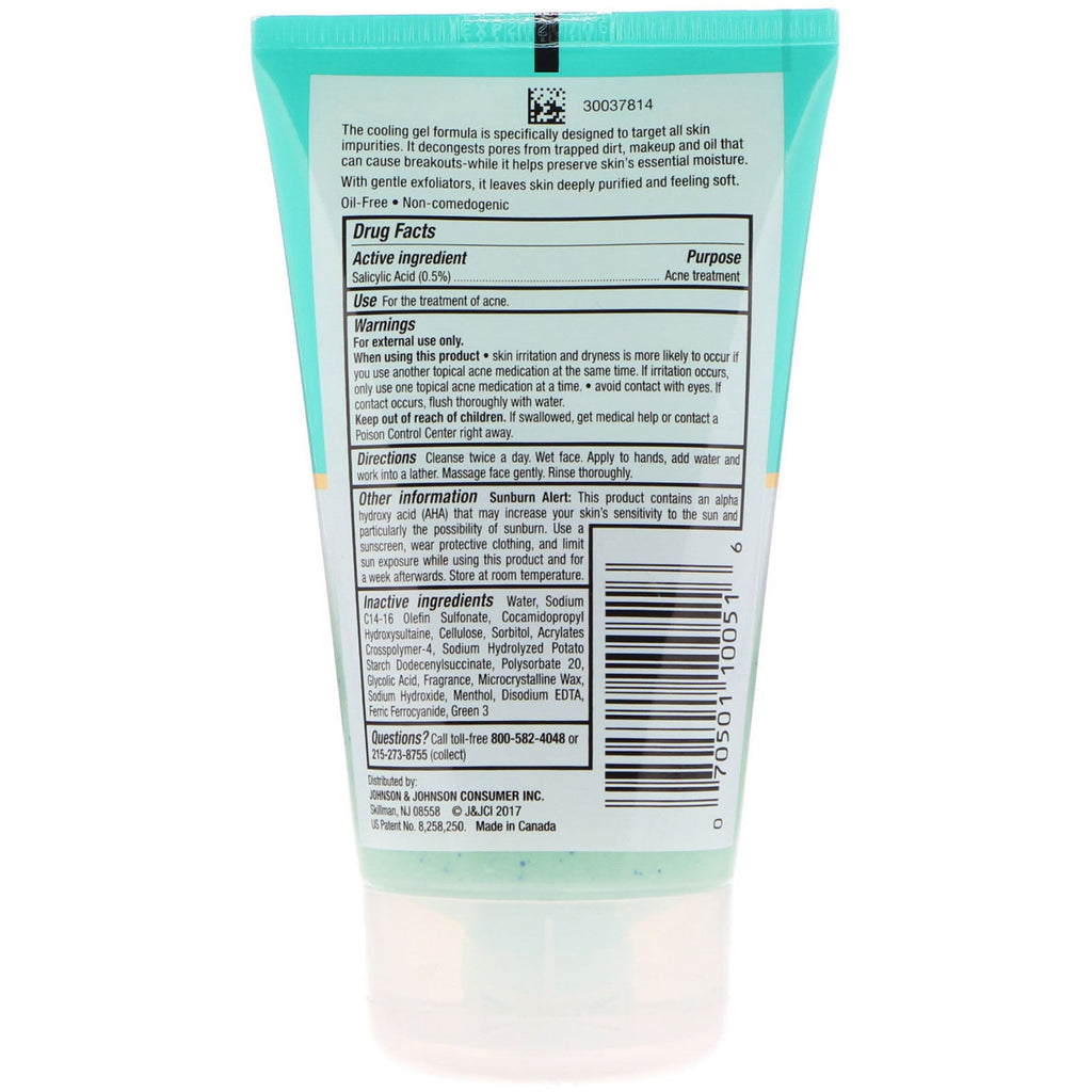 Neutrogena, Deep Clean, Rensende, Kølende Gel Scrub, 4,2 oz (119 g)
