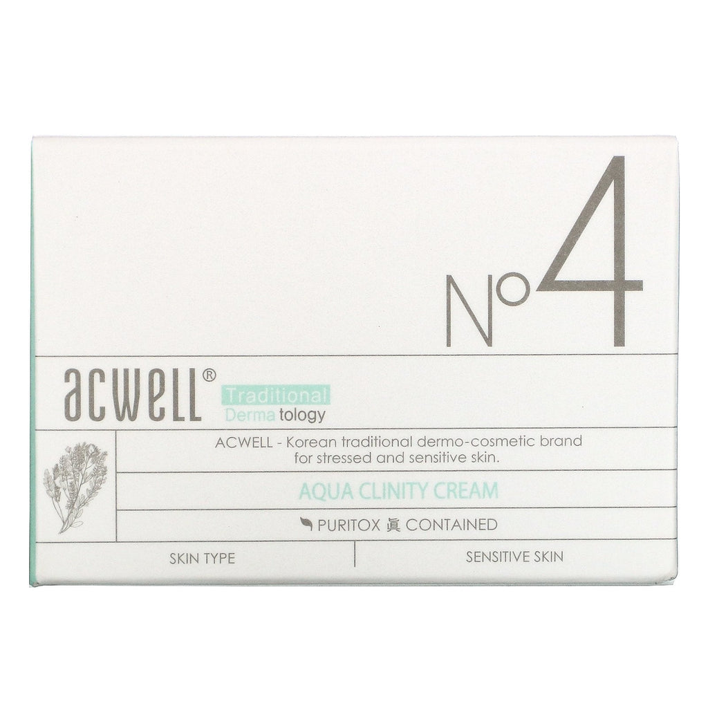 Acwell, No. 4, Aqua Clinity Cream, 1.7 fl oz (50 ml)