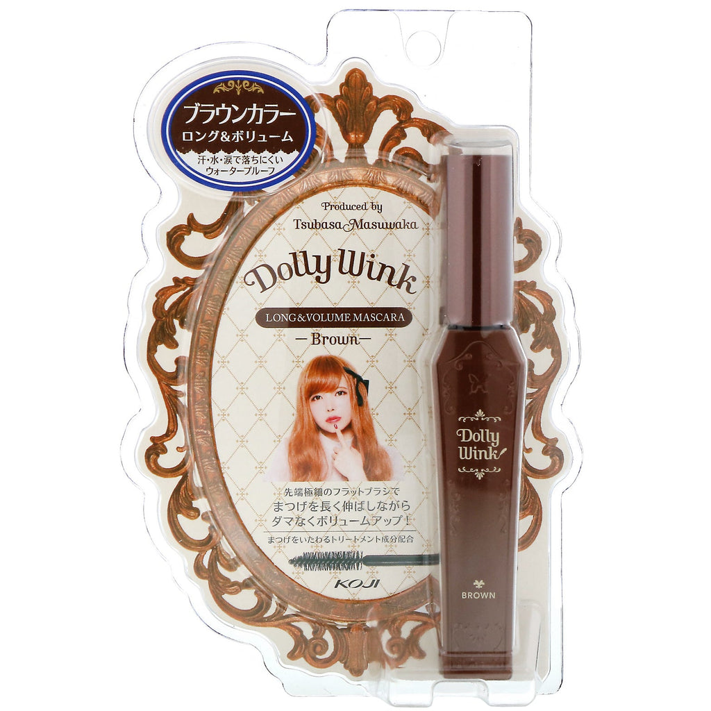 Koji, Dolly Wink, Long & Volume Mascara, Brown, 0.3 oz (8.5 g)