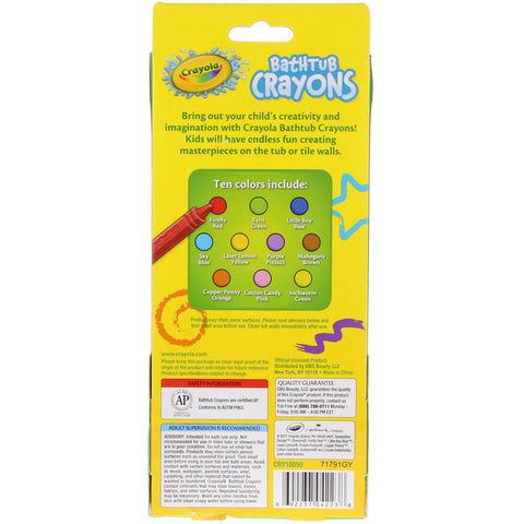 Crayola, Crayola, Bathtub Crayons, 3 & Up, 9 Crayons, + 1 Bonus Crayon