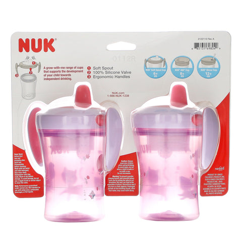 NUK, Evolution Soft Spout Cup, 6 + Months, 2 Cups, 8 oz (240 ml) Each