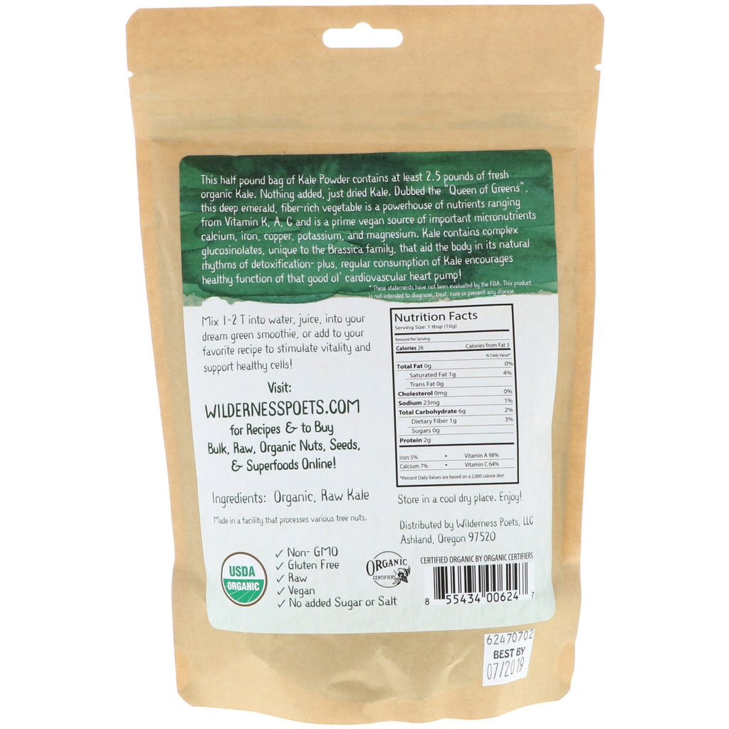 Wilderness Poets, Kale Powder, 8 oz (226.8 g)