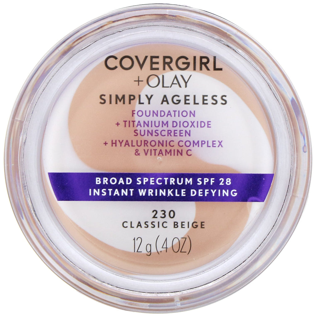 Covergirl, Olay Simply Ageless Foundation, 230 Classic Beige, .4 oz (12 g)