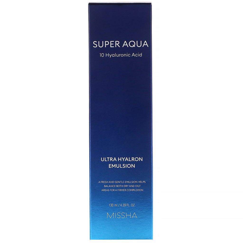 Missha, Super Aqua, Ultra Hyalron Emulsion, 4.39 fl oz (130 ml)