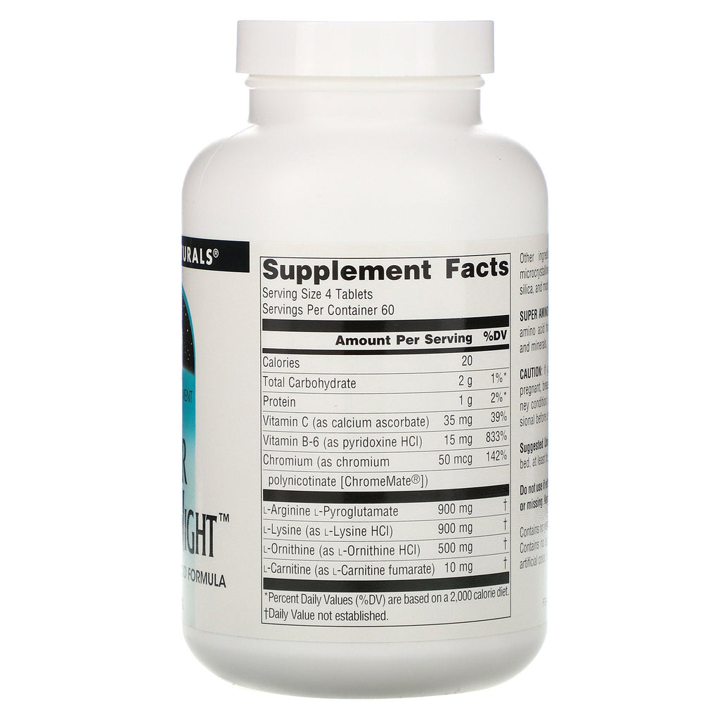 Source Naturals, Super Amino Night, 240 tabletas