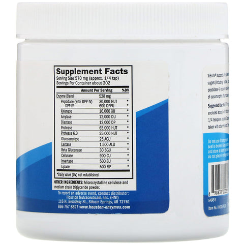 Houston Enzymes, TriEnza Powder, 115 g