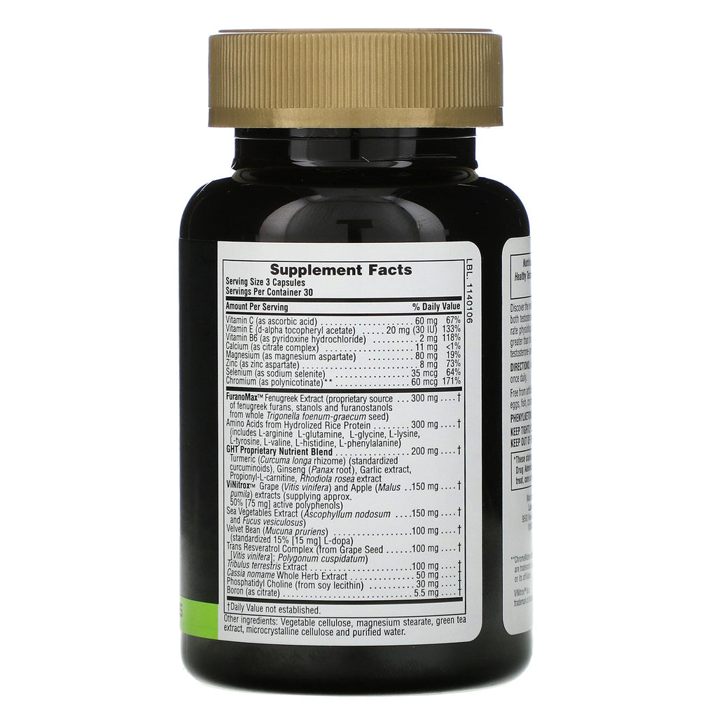 Nature's Plus, GHT Male, Human Growth Hormone And Testosterone Boost For Men, 90 Vegetarian Capsules
