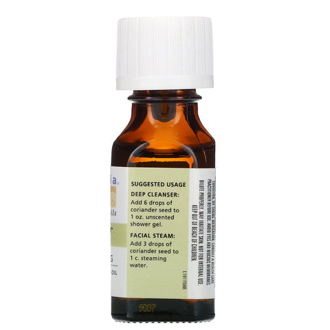 Aura Cacia, 100% Pure Essential Oil, Coriander Seed, .5 fl oz (15 ml)