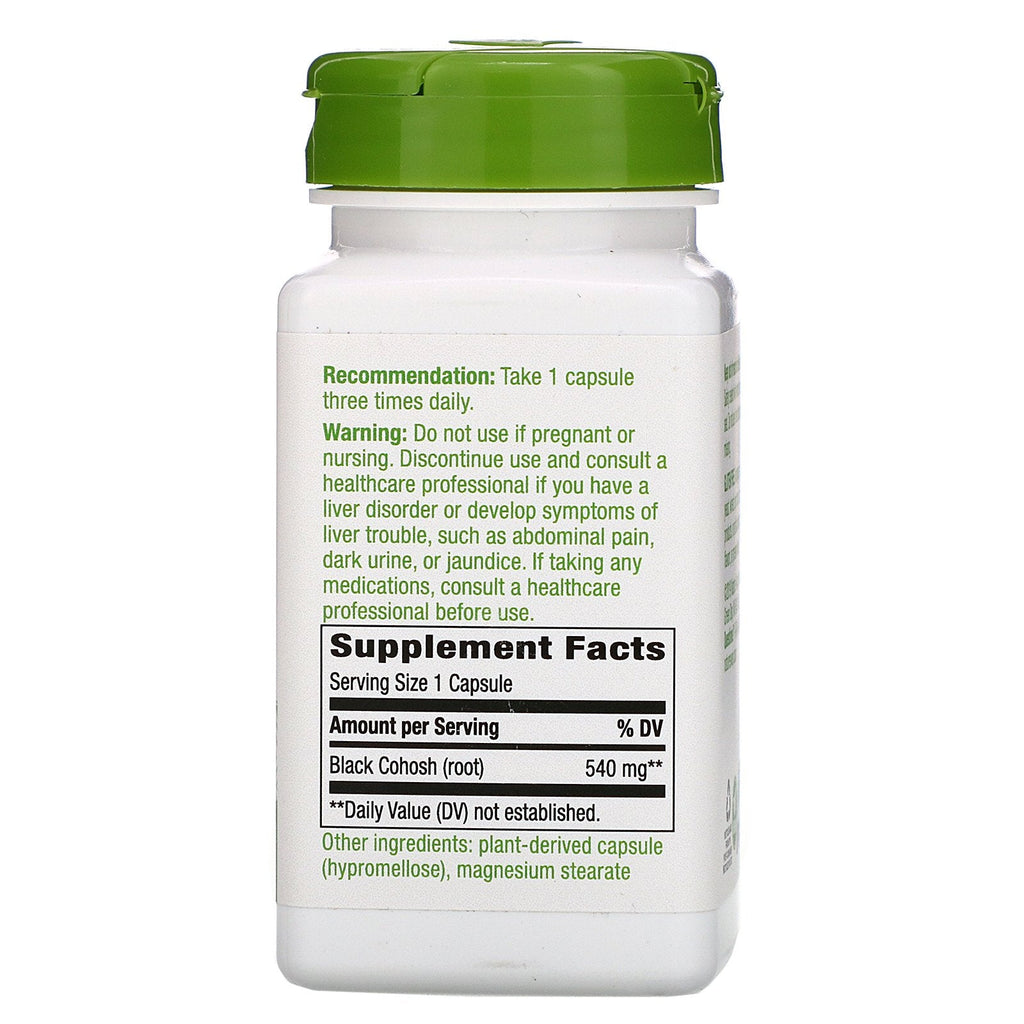Nature's Way, Black Cohosh Root, 540 mg, 100 Vegan Capsules