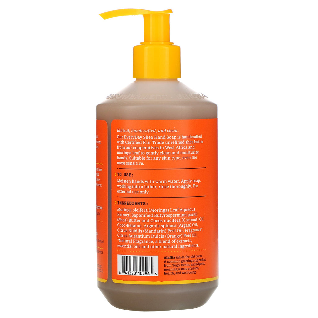 Alaffia, Everyday Shea, Håndsæbe, Mandarin Mango, 12 fl oz (354 ml)