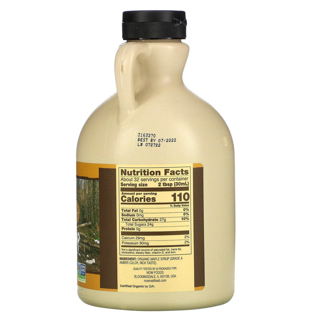 Now Foods, Real Food, Ahornsirup, Grade A, Amber Color, 32 fl oz (946 ml)