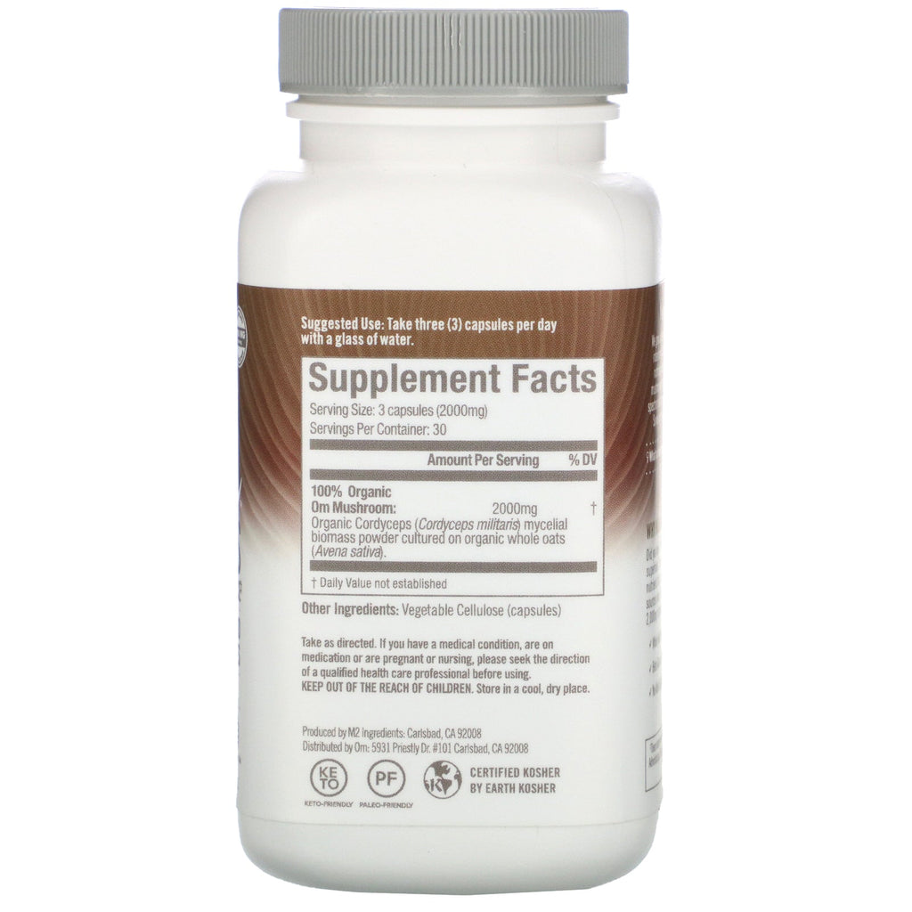 Om Mushrooms, Cordyceps, 667 mg, 90 Vegetarian Capsules