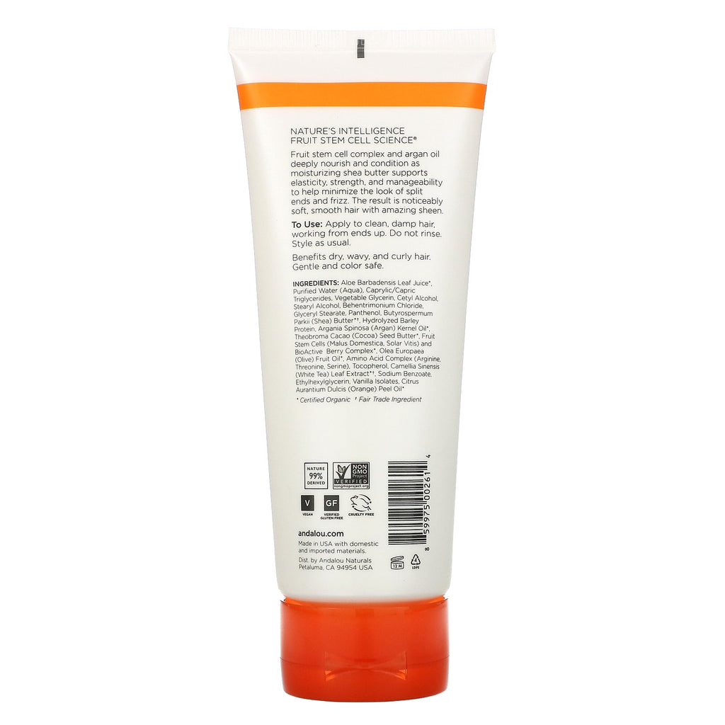Andalou Naturals, Leave-In Conditioner, Arganolie og Shea, 6,8 fl oz (200 ml)