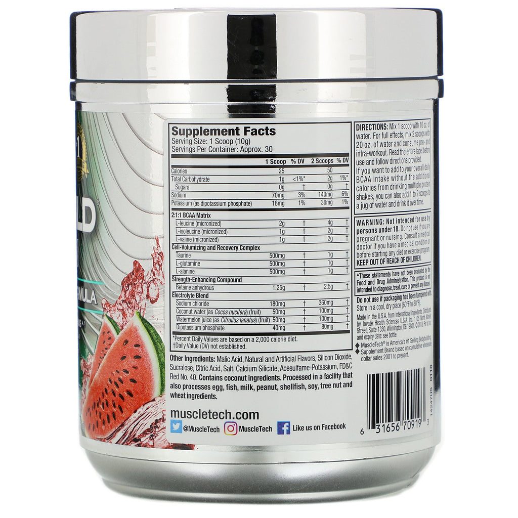 Muscletech, Amino Build Next Gen, Sandía, 9,91 oz (281 g)