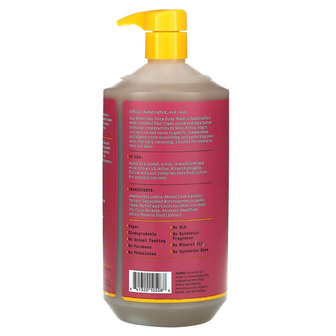 Alaffia, Everyday Shea, Body Wash, Passion Fruit, 32 fl oz (950 ml)