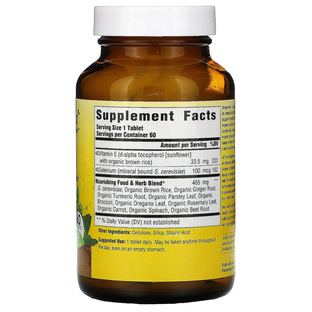 MegaFood, E & Selenium, 60 Tablets