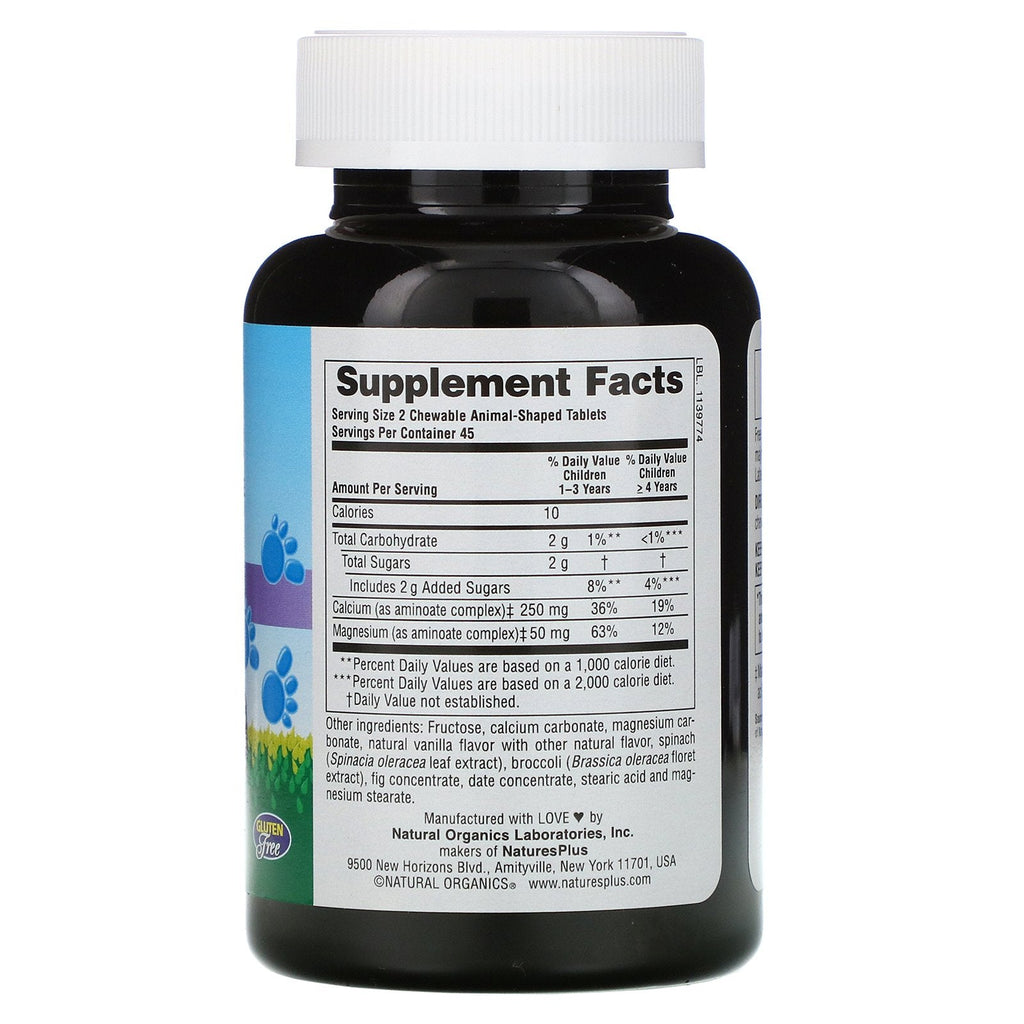 Nature's Plus, Source of Life, Animal Parade, Calcium, Children's Chewable Supplement, Natural Vanilla Sundae Flavor, 90 Animal-Shaped Tablets