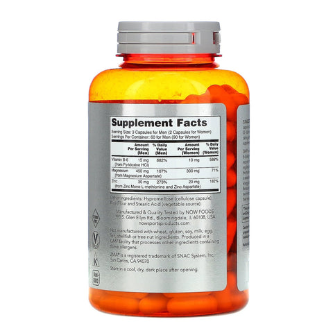 Now Foods, Sports, ZMA, Sports Recovery, 180 Veg Capsules