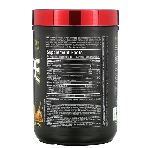 ALLMAX Nutrition, AMINOCORE BCAA, té dulce, 0,69 lbs (315 g)