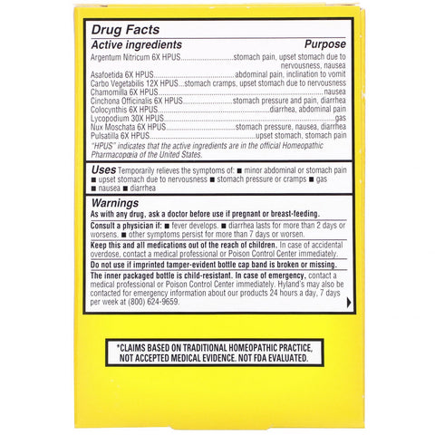 Hyland's, 4Kids, Tummy Ache, Ages 2-12, 194 mg, 50 Quick-Dissolving Tablets