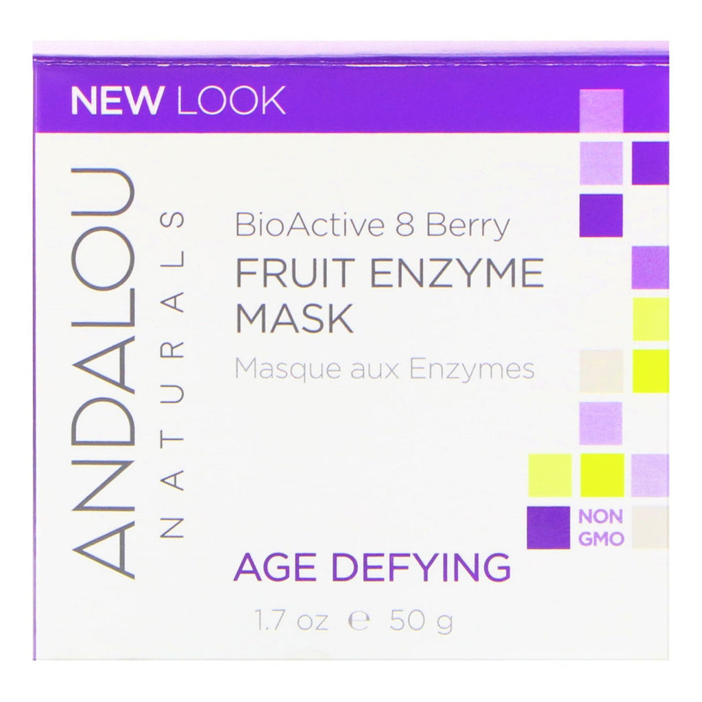 Andalou Naturals, Fruit Enzyme Beauty Mask, BioActive 8 Berry, Age Defying, 1.7 oz (50 g)