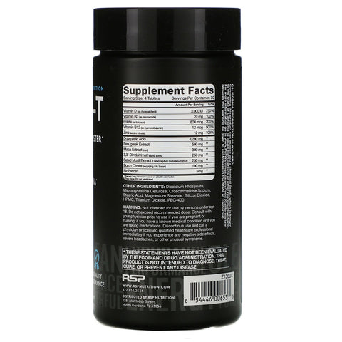RSP Nutrition, Prime-T, Testosterone Booster, 120 Tablets