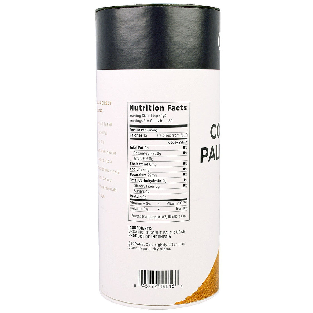 Ojio, kokospalmesukker, uraffineret, 12 oz (340 g)