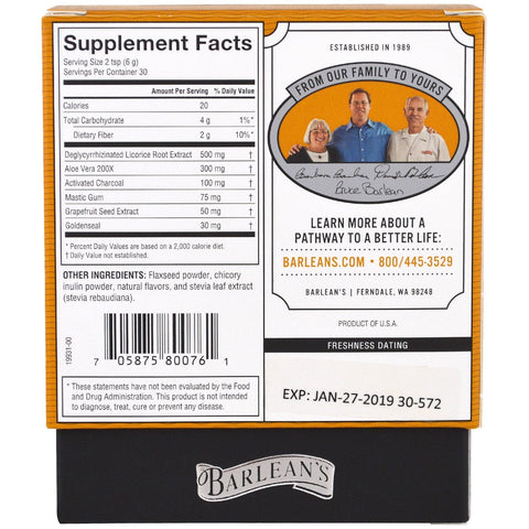 Barlean's, Stomach Repair, Vanilla Chai , 6.35 oz (180 g)