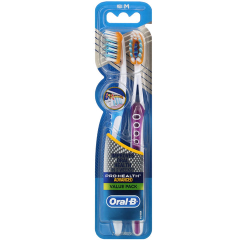 Oral-B, Pro-Health, Advanced Toothbrush, Medium, 2 Pack