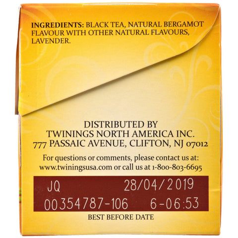 Twinings, Black Tea, Earl Grey, Lavender, 20 Tea Bags - 1.41 oz (40 g)