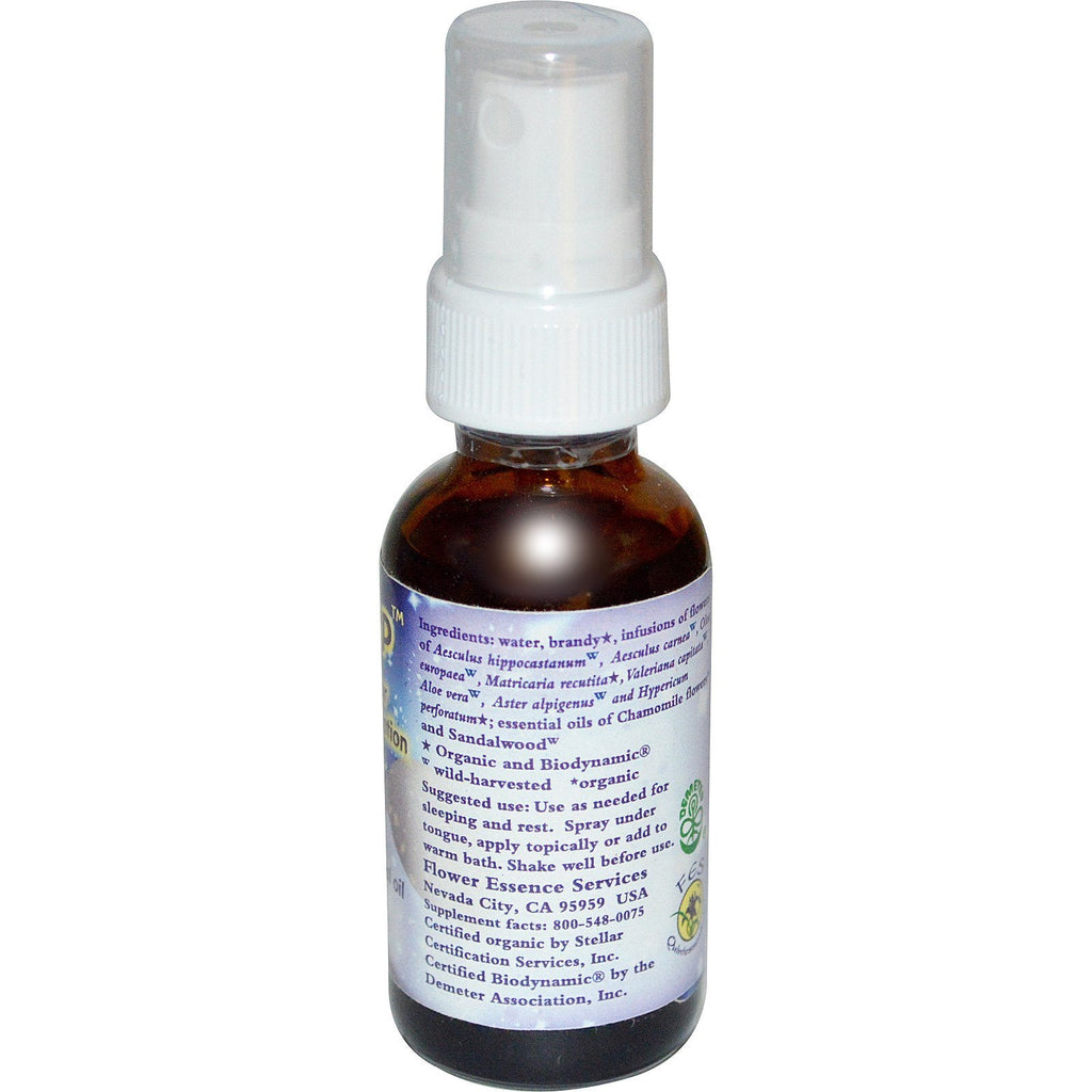 Flower Essence Services, Flora-Sleep, Flower Essence &amp; æterisk olie, 1 oz (30 ml)
