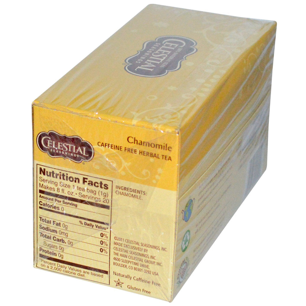 Celestial Seasonings, Herbal Tea, Caffeine Free, Chamomile, 20 Tea Bags, 0.9 oz (25 g)