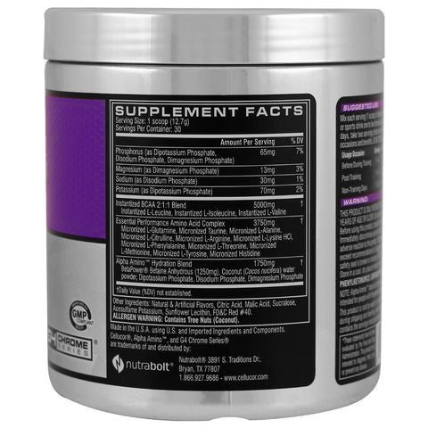 Cellucor, Alpha Amino, BCAA de alto rendimiento, sandía, 381 g (13,4 oz)