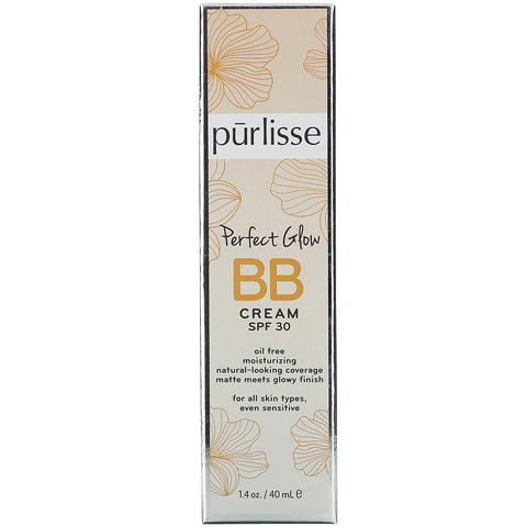 Purlisse, Perfect Glow, BB Cream, SPF 30, Light Medium, 1.4 fl oz (40 ml)