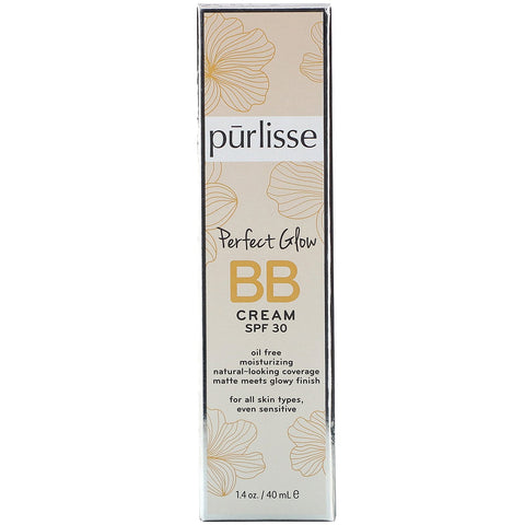 Purlisse, Perfect Glow, BB Cream, SPF 30, Tan Deep, 1.4 fl oz (40 ml)