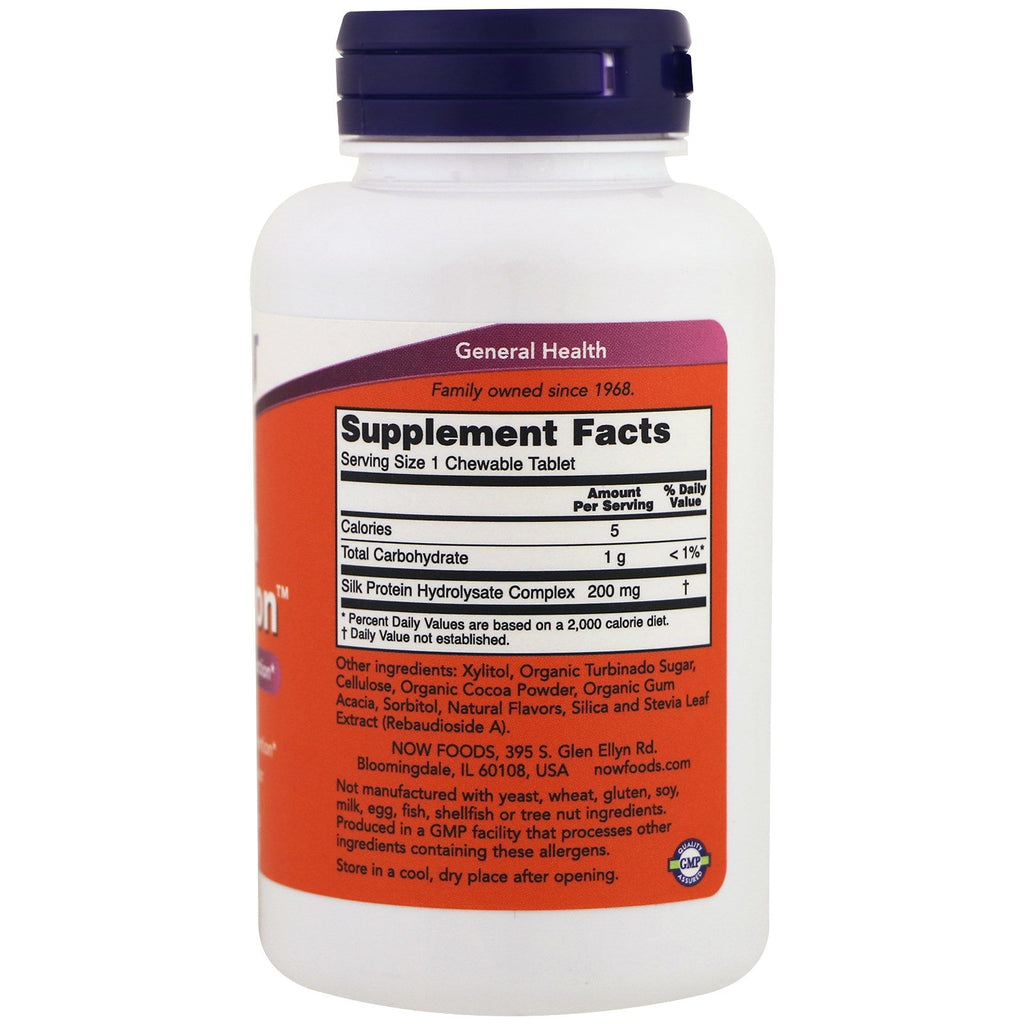 Now Foods, Brain Attention, Natural Chocolate Flavor, 60 Chewables