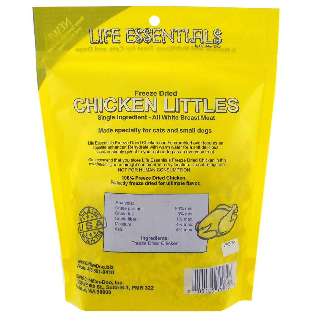 Cat-Man-Doo, Life Essentials, Freeze Dried Chicken Littles,  For Cats & Dogs, 5 oz (142 g)