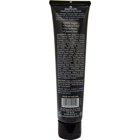 Zion Health, Adama, Charcoal Beauty Mask, Deep Pore Cleanser, 4 oz (113 g)