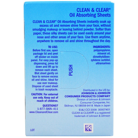 Rene og klare, olieabsorberende lagner, bærbare, 50 ark
