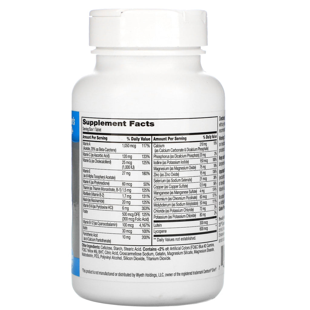 21st Century, Sentry Senior, Multivitamin & Multimineral Supplement, Men 50+, 100 Tablets