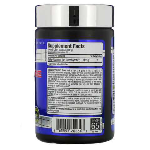 ALLMAX Nutrition, Beta-alanina, 100 g, 3,53 oz (100 g)