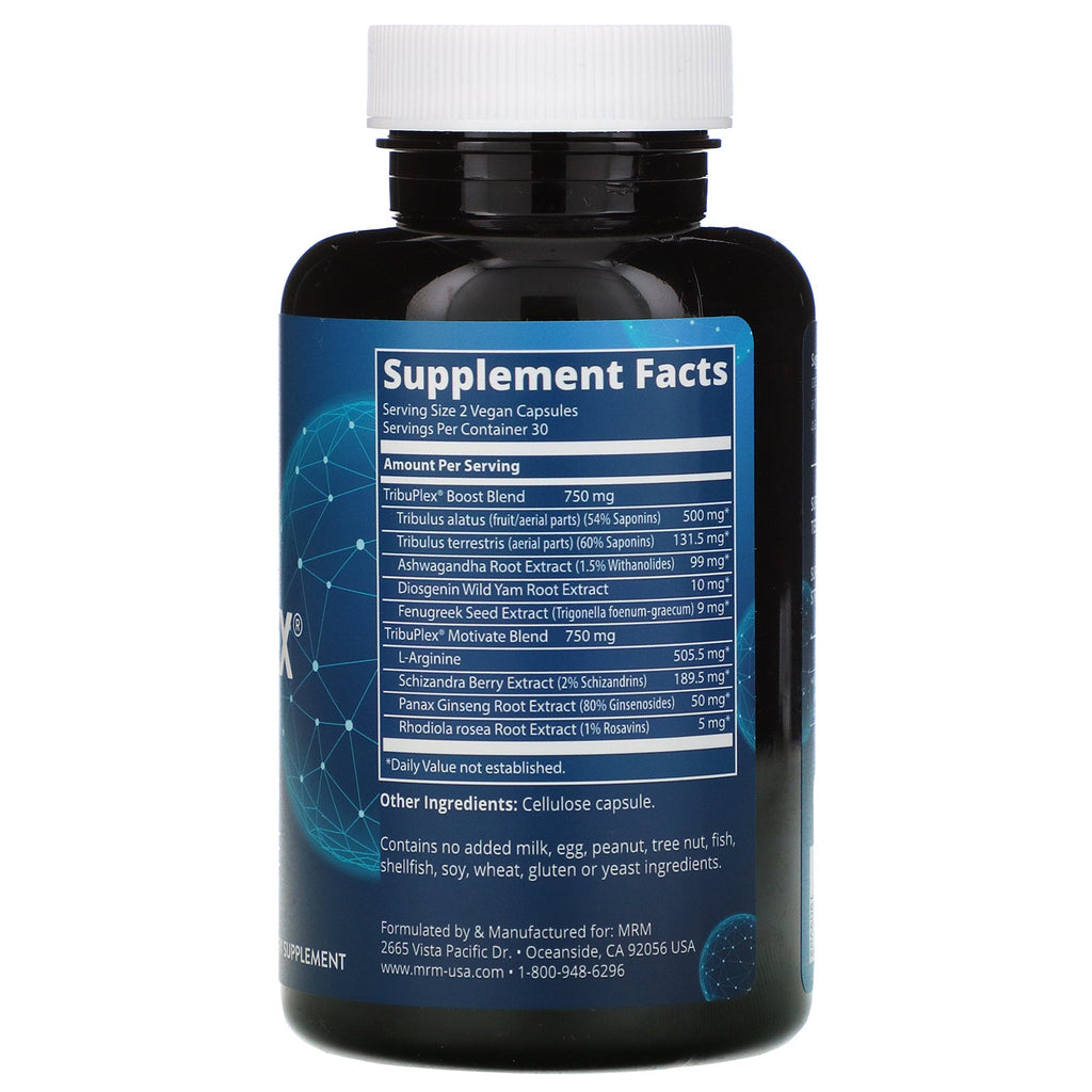 MRM, Nutrition, TribuPlex 750, 60 Vegan Capsules