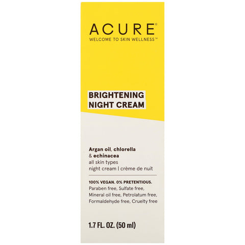 Acure, Brightening Night Cream, 1.7 fl oz (50 ml)