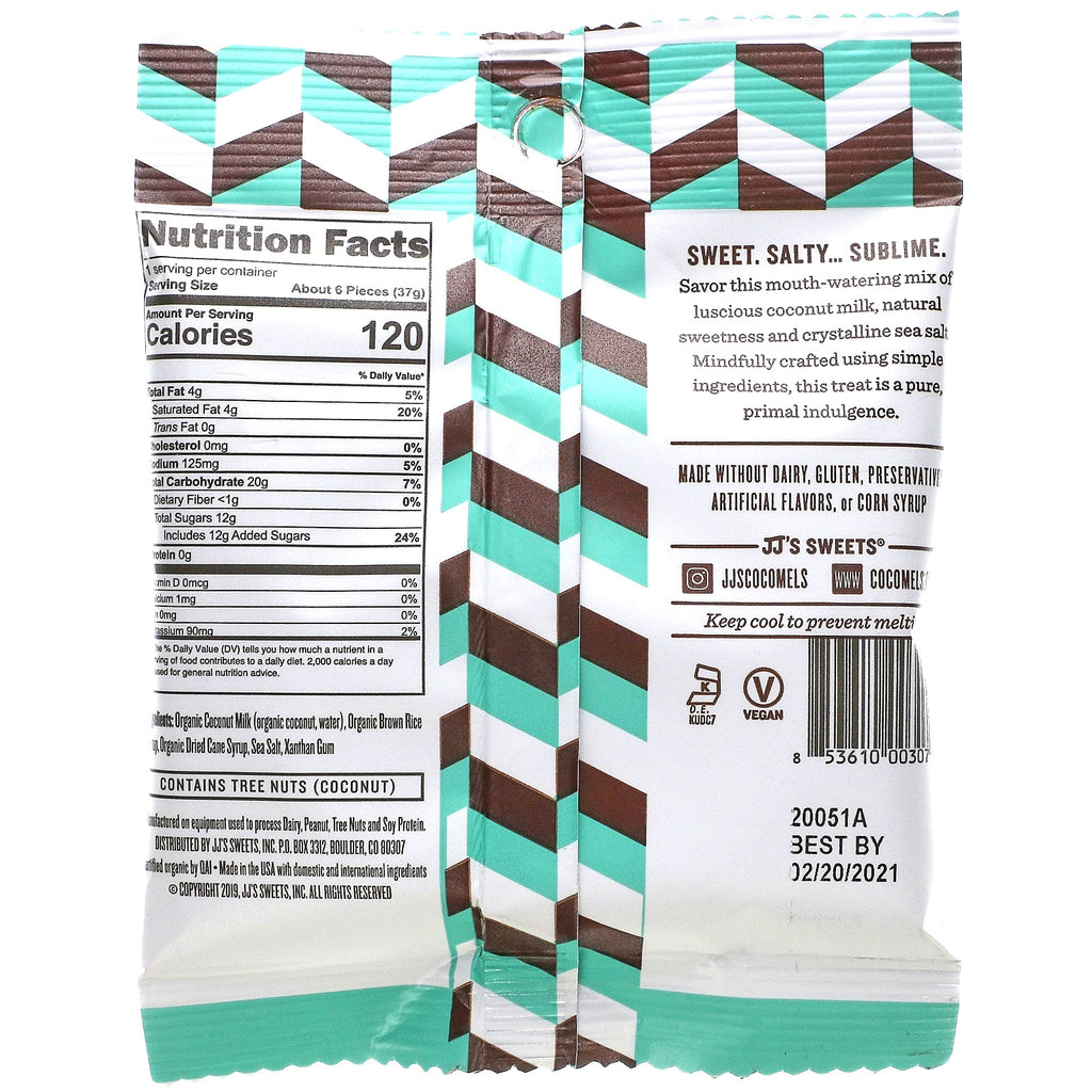 Cocomels, kokosmælkskarameller, havsalt, 1,3 oz (37 g)