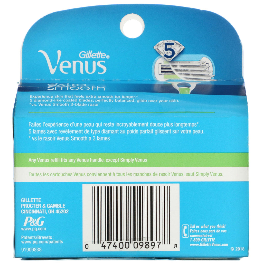 Gillette, Venus, Ekstra glat, 4 patroner